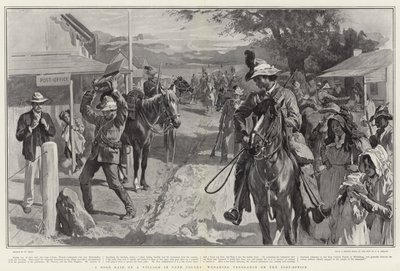 A Boer Raid on a Village in Cape Colony, wreaking Vengeance on the Post-Office by William Small